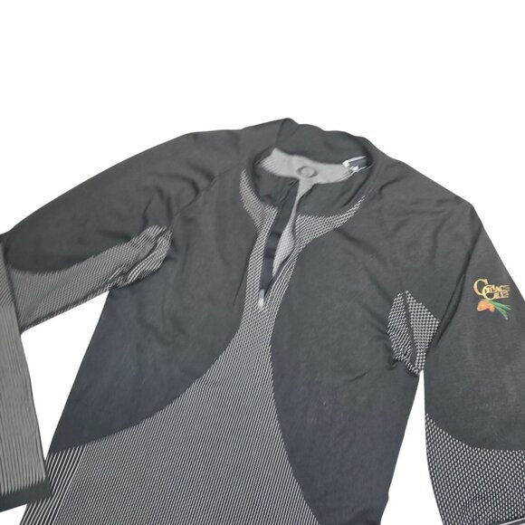 Oakley Mens Glacier Club Black & Gray Long Sleeve Half-Zip Pullover In XL patch - Picture 6 of 8
